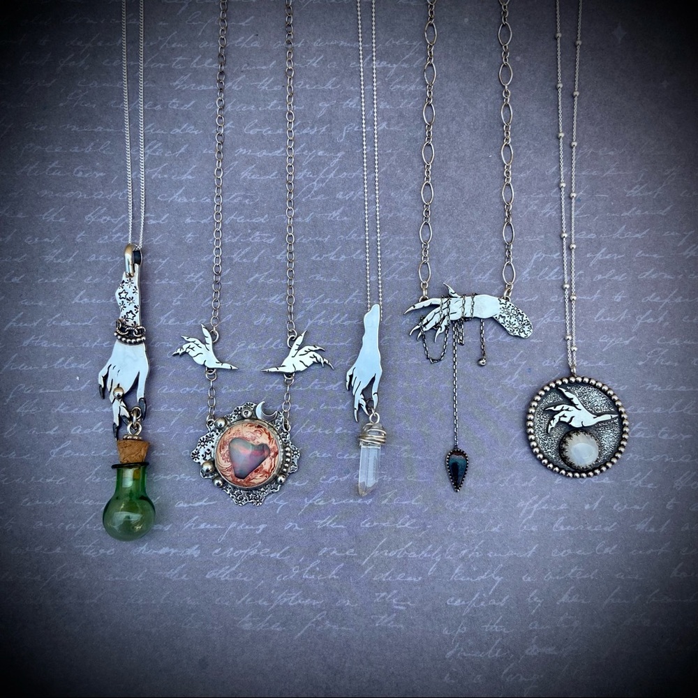 Artisan handmade Cosmic divination necklace - Picture 2 of 2